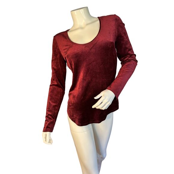 NWT - THEORY Stretch Velvet Long Sleeve Top - Picture 1 of 10